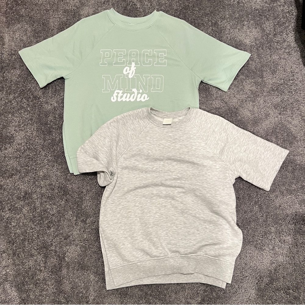 H&M Gray and Blue Sweatshirts Comfortable Casual Style